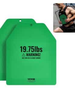 VEVOR 2x19.75 LB (2x8.96 kg) Steel Weight Vest Plates for Strength Training and Running
