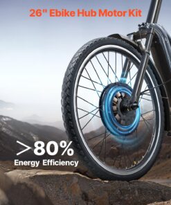 48V 26-Inch (66 cm) Front Wheel E-Bike Hub Motor with HD LCD Display and PAS Modes