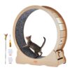 VEVOR Wooden Cat Exercise Wheel for Indoor Cats