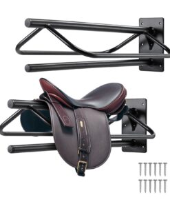 VEVOR Wall Mounted Horse Saddle Rack with Pad Bar