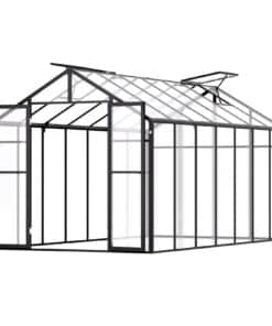 VEVOR Polycarbonate Greenhouse 2.36 x 4.03 m (8 x 14 ft) Outdoor Walk-in Garden Greenhouse with Aluminum Frame and UV-Protected Panels