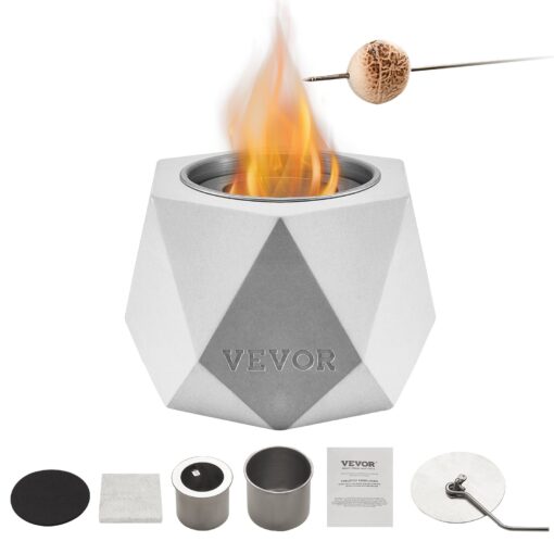 VEVOR Compact Tabletop Concrete Fire Pit Bowl