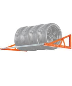 Heavy-Duty Wall Mounted Adjustable Tire Rack 79cm-142cm (31"-56") Q235 Steel Up to 181kg (400lbs) Capacity Rust-Resistant Tire Storage