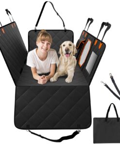 VEVOR Waterproof Dog Car Seat Cover with Breathable Mesh - 132 x 60 cm (52 x 23.5 in) - Back Seat Extension with 400 lbs Capacity