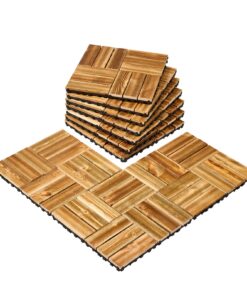 VEVOR bloķējošās klāja flīzes Camphor Pine 10 Pack 11.8x11.8 collas (30x30 cm) terases un lieveņi
