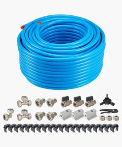 VEVOR 300ft (91.44m) x 3/4'' HDPE/Aluminum Air Compressor Line Kit with Complete Accessories