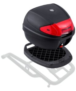 VEVOR 38L (10 Gallon) Universal Motorcycle Top Case with Reflective Panel and Weather-Resistant Design