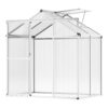Теплица из прочного поликарбоната VEVOR 185 x 126 м 6 x 4 фута с Раздвижной дверью и вентиляцией на крыше для сада