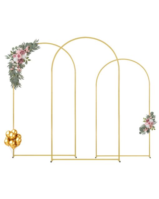 VEVOR Elegant Metal Wedding Arch Backdrop Stand Set