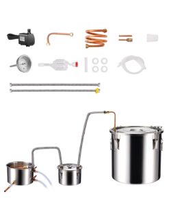 VEVOR 50L (13.2Gal) Moonshine Still Alcohol Distiller Kit with Thumper Keg and Water Pump for Home Brewing