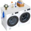 VEVOR Wooden Washer Dryer Countertop with Hooks   137 cm x 69 cm 54 x 27 Laundry Room Organizer