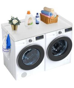 VEVOR Wooden Washer Dryer Countertop with Hooks - 137 cm x 69 cm (54
