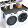 VEVOR Multifunctional Washer Dryer Countertop with Shelf and Hooks