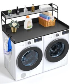 VEVOR Multifunctional Washer Dryer Countertop with Shelf and Hooks