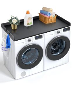 VEVOR Wooden Washer Dryer Countertop with Hooks