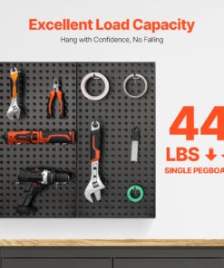 2 Panels 61cm x 30.5cm (24" x 12") Wall Organizer for Garage Tools