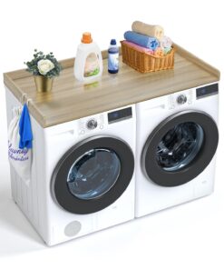 VEVOR Oak Washer Dryer Countertop with Hooks