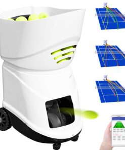 Vevor Tennis Ball Machine with 150 Ball Capacity and Intelligent App Control - Portable and Durable Design with Long Battery Life