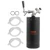 VEVOR 4L 128oz Black Pressurized Mini Beer Keg with Vacuum Seal and CO2 Regulator for Homebrew and Craft Beer
