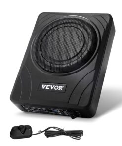 VEVOR 20.3 cm (8") 300W Under Seat Car Subwoofer with Built-in Amplifier - Slim and Compact Powered Subwoofer System for Car/Truck