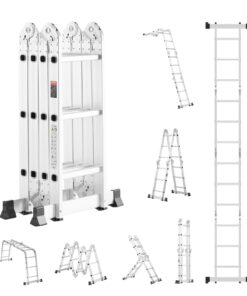 VEVOR Multi-Purpose Folding Aluminum Ladder 7-in-1
