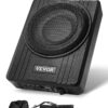 VEVOR 254 cm 10 300W Slim Under Seat Car Subwoofer with Built in Amplifier and 150W RMS Power