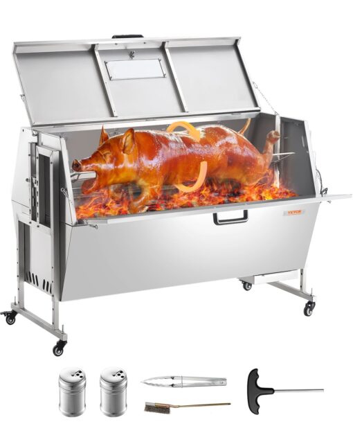 VEVOR Stainless Steel BBQ Rotisserie Grill with 60W Motor