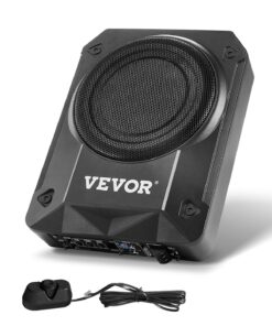 VEVOR 8-inch (20.3 cm) 800W Slim Under Seat Car Subwoofer with Built-in Amplifier for Enhanced Bass