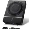 VEVOR 8 240W Slim Under Seat Car Subwoofer with Built in Amplifier  Compact 203 cm Powered Subwoofer System for Cars and Trucks