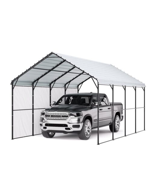 VEVOR Heavy Duty Metal Carport Shelter with Galvanized Steel Roof