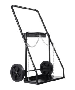 Heavy-Duty Dual Welding Cylinder Cart with 25 cm (10