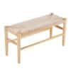 VEVOR Handwoven Rattan Bench with Solid Wood and Steel Frame