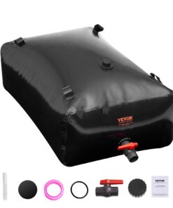 VEVOR Portable 330L (87 Gal) PVC Collapsible Water Storage Bladder Tank