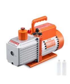 VEVOR 9 CFM 2-Stage Rotary Vane Vacuum Pump for HVAC with 600 ml (0.63 qt) Oil Capacity