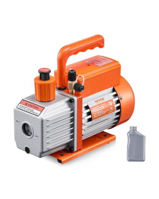 VEVOR 4 CFM Single Stage Rotary Vane Vacuum Pump for HVAC