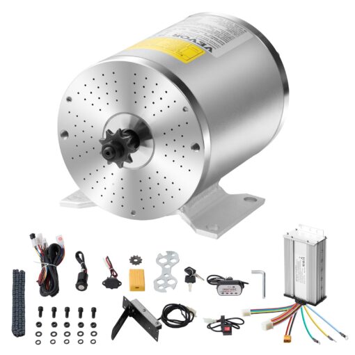 VEVOR 48V 1800W Brushless DC Motor Kit with Speed Controller for Electric Vehicles