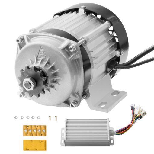 VEVOR 500W Electric Brushless DC Motor Kit 48V 2700rpm with Upgraded Controller for E Bikes and Scooters