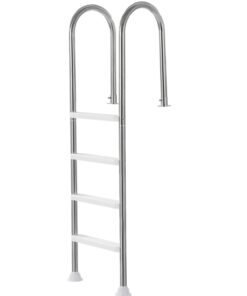 VEVOR 4-Step Stainless Steel Pool Ladder with Double Handrails for 1.37 m (54 in) Decked Pools