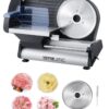 VEVOR 180W Elektrilised Deli Toidu Slicer 75 tolline 19cm Roostevabast Terasest Teraga Liha