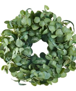 VEVOR 66 cm (26 in) Green Eucalyptus Artificial Wreath for Year-Round Home Decor