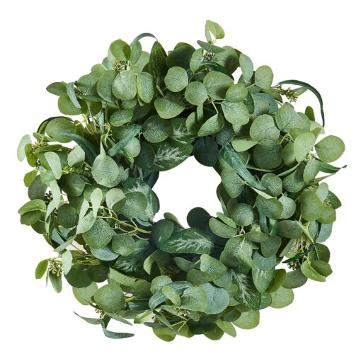 VEVOR 66 cm 26 in Green Eucalyptus Artificial Wreath for Year Round Home Decor