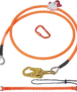 VEVOR 16mm Steel Core Flipline 2.4m (8ft) Arborist Fall Protection with Tool Lanyard