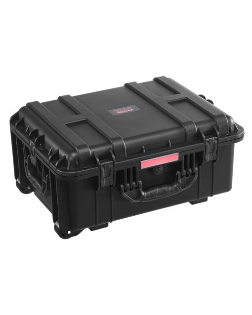 VEVOR 71 85 Liter Waterproof Hard Case with Wheels and Retractable Handle Black