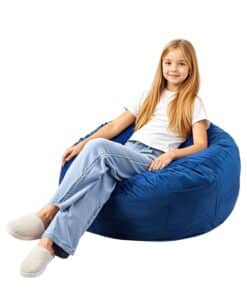 VEVOR 90 cm (3 ft) Round Memory Foam Bean Bag Chair with Removable Dutch Velvet Cover