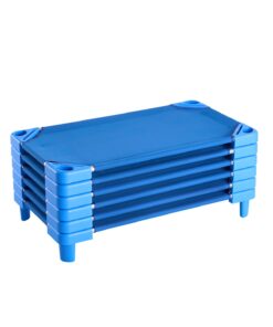 VEVOR Stackable Kids Nap Cots 102 x 57 cm (40.2 x 22.4 in) - 6-Pack for Daycare and Preschool