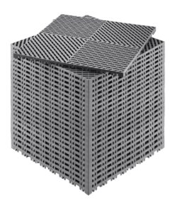 VEVOR High-Strength PP Interlocking Drainage Mat 40 x 40 cm (15.7” x 15.7”) Extra-Thick Garage Floor Tile