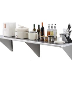 VEVOR Stainless Steel Wall Mounted Shelf 183cm x 46cm for Kitchen and Restaurant