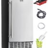 VEVOR 363 kg 80 lbs Undercounter Built in Ice Maker with 118 kg 26 lbs Storage  Drain Pump