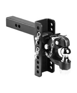 VEVOR Heavy Duty Pintle Hitch with 2 Inch (5.08 cm) Receiver - Compatible with 2.5 to 3 Inch (6.35 to 7.62 cm) Lunette Ring