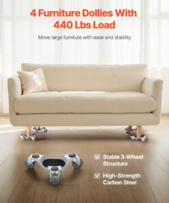 4 pcs Steel Tri-Dolly